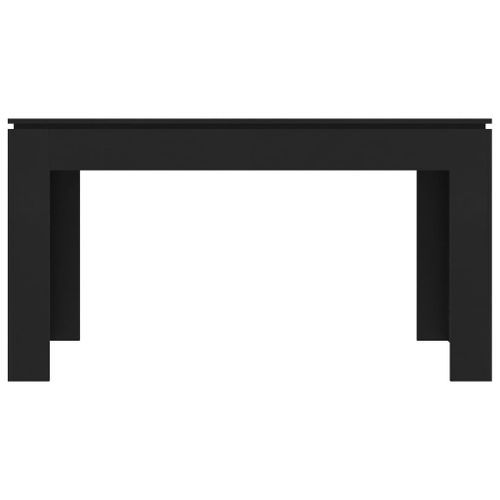 Table à manger rectangulaire bois noir brillant Modra 140 cm - Photo n°3; ?>