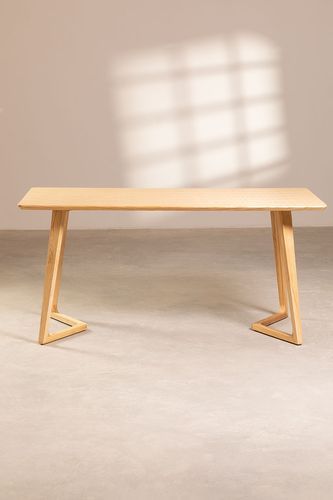 Table à manger rectangulaire bois de Frêne clair Karene 160 cm - Photo n°3; ?>