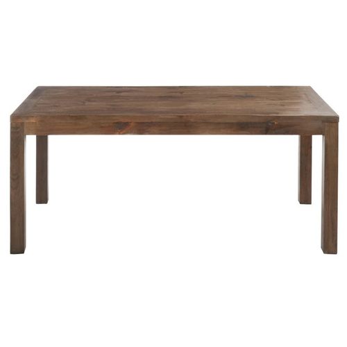 Table à manger rectangulaire bois massif foncé Uchi - Photo n°2; ?>