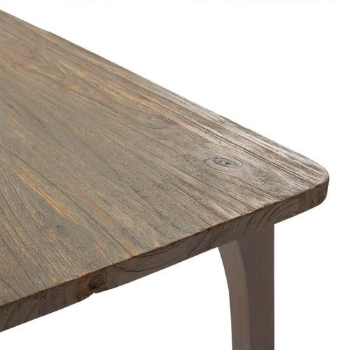 Table à manger rectangulaire bois massif gris voilé 180 cm - Photo n°2; ?>