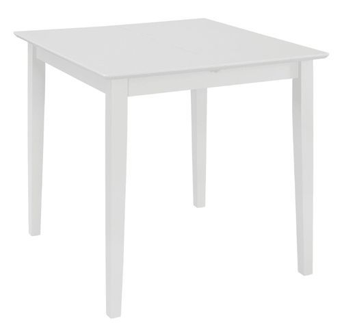 Table à manger rectangulaire extensible bois et hévéa massif blanc Linkeo - Photo n°3; ?>