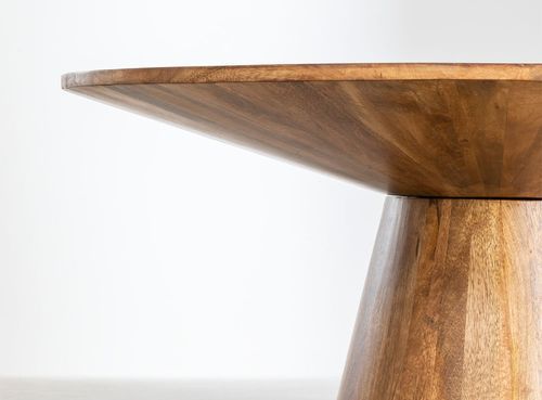 Table à manger ronde bois d'acacia Askin 120 cm - Photo n°3; ?>