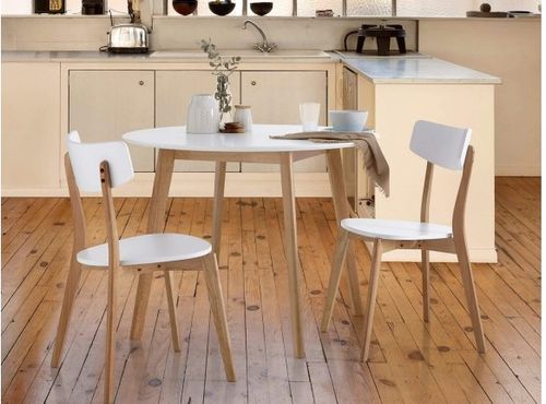 Table ronde Askin en bois 100 cm – Élégance naturelle pour votre salle à manger - Photo n°3; ?>