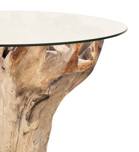 Table à manger ronde en racine de teck blanchi Racinka 150 cm - Photo n°3; ?>
