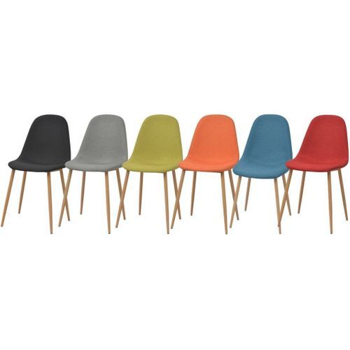 Table à manger scandinave et 6 chaises multi couleurs Kintu - Photo n°3; ?>