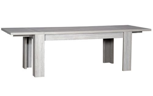 Table à rallonge bois chêne cérusé gris Kathy 180/260 cm - Photo n°3; ?>