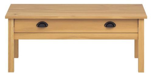 Table basse 1 tiroir pin massif clair Petune 100 cm - Photo n°2; ?>