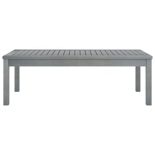 Table basse 100x50x33 cm Gris Bois d'acacia solide - Photo n°2; ?>