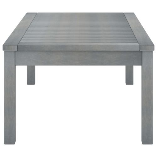 Table basse 100x50x33 cm Gris Bois d'acacia solide - Photo n°3; ?>