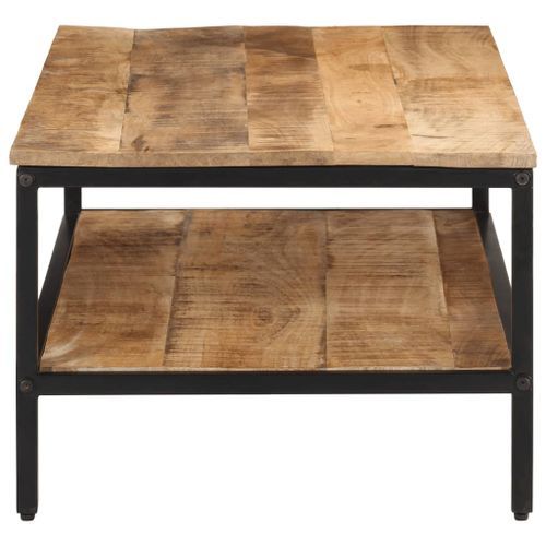 Table basse 100x50x35 cm bois de manguier massif brut - Photo n°3; ?>