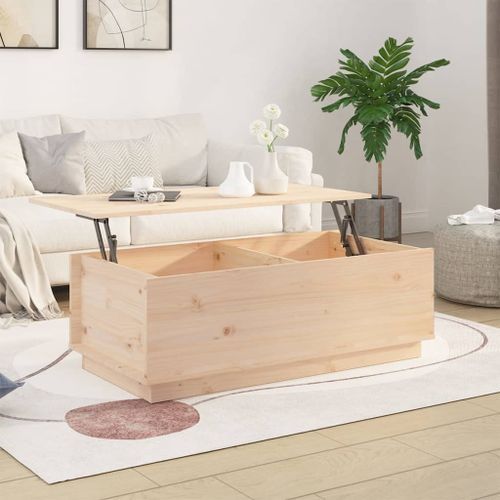 Table basse 100x50x35 cm Bois massif de pin - Photo n°3; ?>