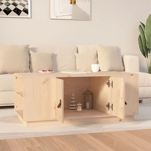 Table basse 100x50x41 cm Bois massif de pin - Photo n°3; ?>