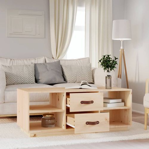 Table basse 100x50x41 cm Bois massif de pin - Photo n°3; ?>