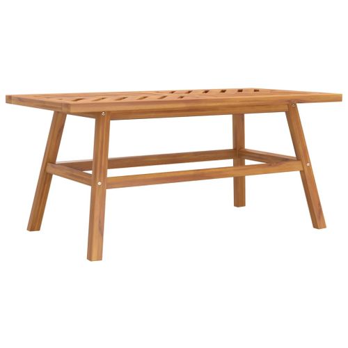 Table basse 100x50x45 cm bois massif d'acacia - Photo n°2; ?>