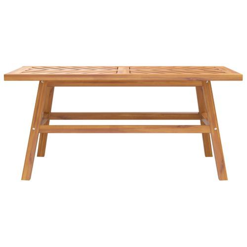 Table basse 100x50x45 cm bois massif d'acacia - Photo n°3; ?>