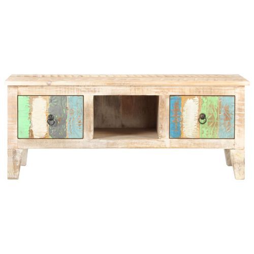 Table basse 100x55x40 cm Bois d'acacia brut - Photo n°3; ?>