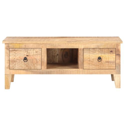 Table basse 100x55x40 cm Bois de manguier brut - Photo n°3; ?>