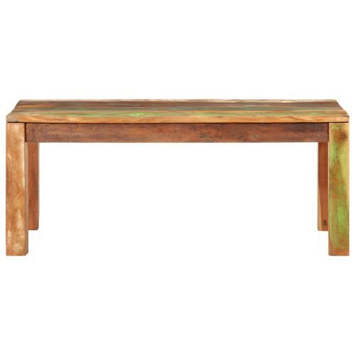 Table basse 100x55x40 cm bois de récupération massif - Photo n°2; ?>