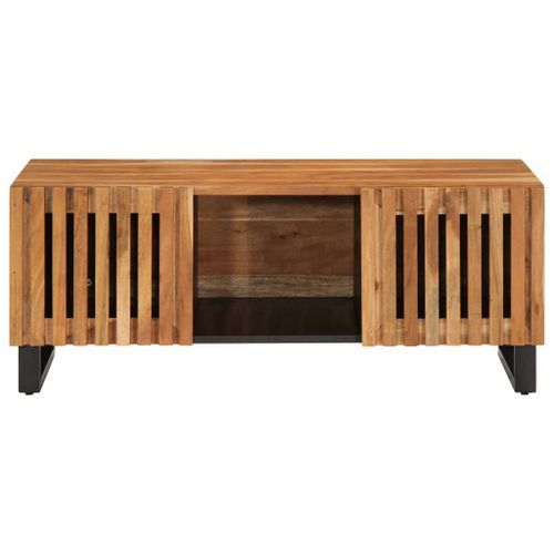 Table basse 100x55x40 cm bois massif d'acacia - Photo n°2; ?>