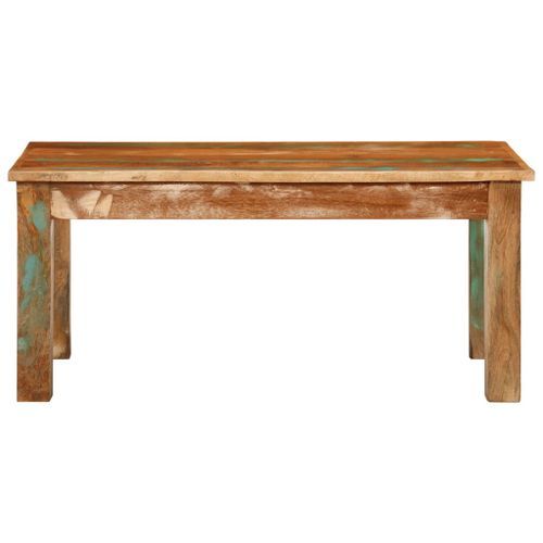 Table basse 100x55x45 cm bois de récupération massif - Photo n°2; ?>