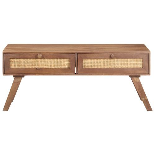 Table basse 100x60x40 cm Bois de manguier massif - Photo n°3; ?>