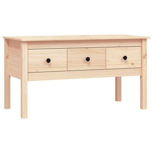 Table basse 102x49x55 cm Bois massif de pin - Photo n°2; ?>