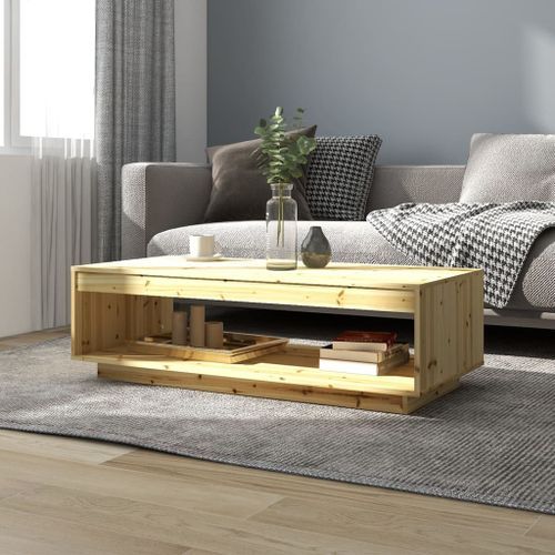 Table basse 110x50x33,5 cm Bois de sapin massif 2 - Photo n°2; ?>