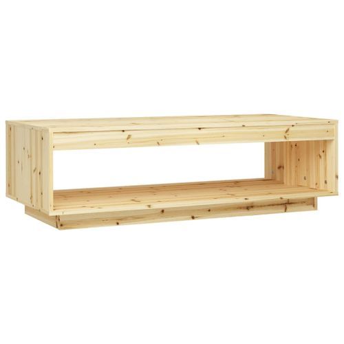 Table basse 110x50x33,5 cm Bois de sapin massif 2 - Photo n°3; ?>