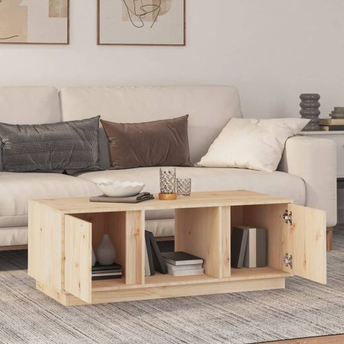 Table basse 110x50x40 cm Bois massif de pin - Photo n°3; ?>