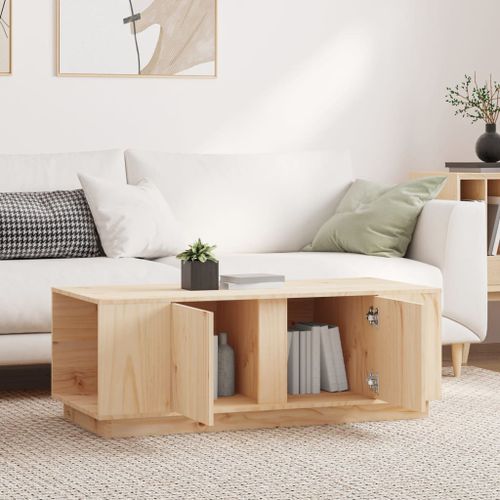 Table basse 110x50x40 cm Bois massif de pin - Photo n°3; ?>