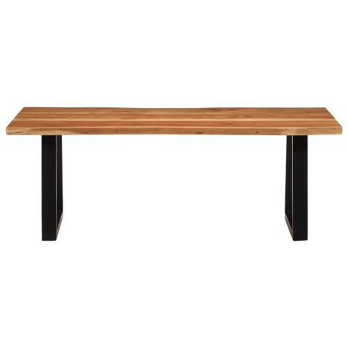 Table basse 110x55x40 cm bois massif d'acacia - Photo n°2; ?>