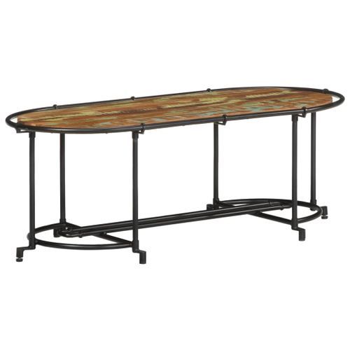 Table basse 110x55x40 cm bois massif de récupération - Photo n°3; ?>