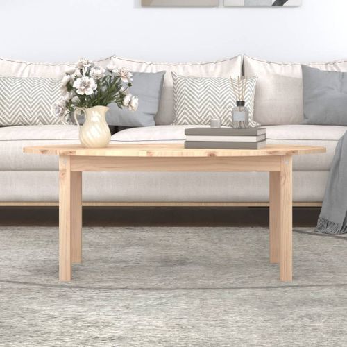 Table basse 110x55x45 cm Bois massif de pin - Photo n°3; ?>