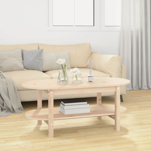 Table basse 110x55x45 cm Bois massif de pin - Photo n°2; ?>