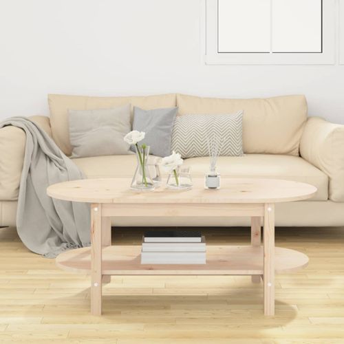 Table basse 110x55x45 cm Bois massif de pin - Photo n°3; ?>