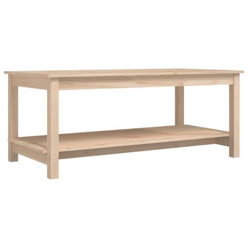 Table basse 110x55x45 cm Bois massif de pin - Photo n°2; ?>