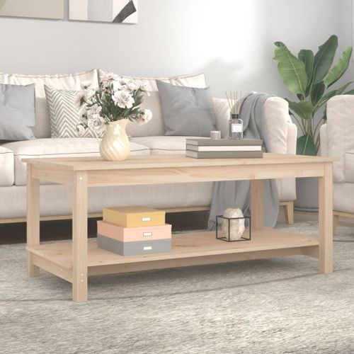 Table basse 110x55x45 cm Bois massif de pin - Photo n°3; ?>