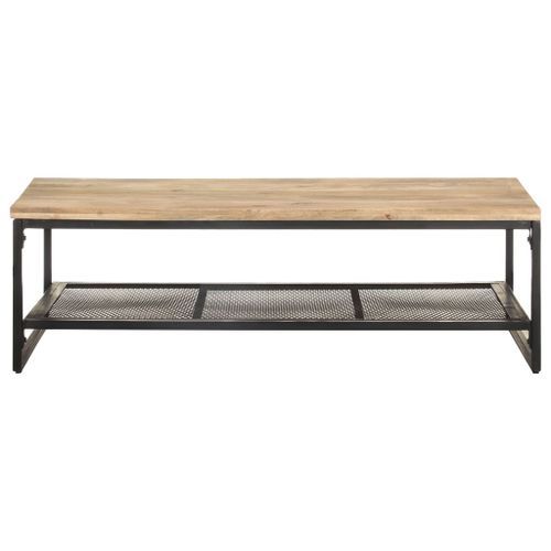 Table basse 110x60x35 cm Bois de manguier massif - Photo n°2; ?>