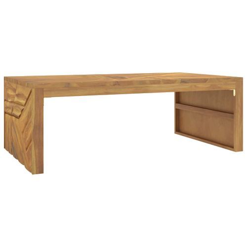 Table basse 110x60x38 cm bois de teck solide - Photo n°2; ?>