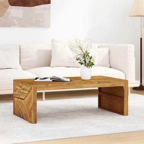 Table basse 110x60x38 cm bois de teck solide - Photo n°3; ?>