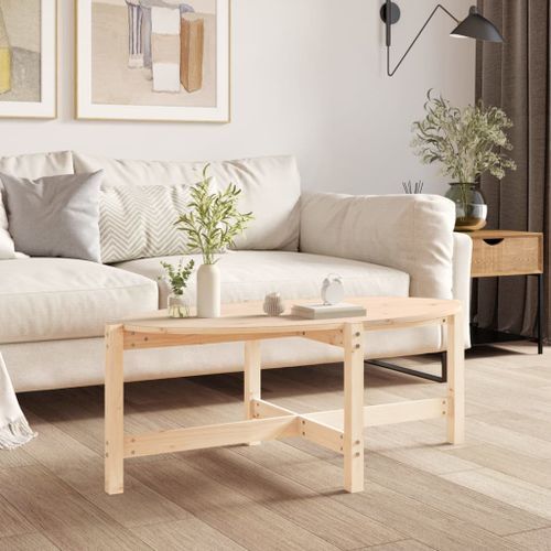 Table basse 118x63x45 cm Bois massif de pin - Photo n°2; ?>