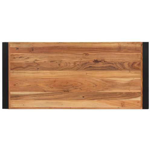 Table basse 120x55x40 cm bois massif d'acacia - Photo n°3; ?>