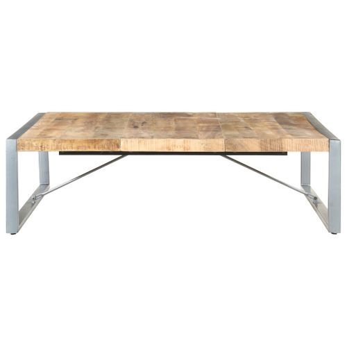 Table basse 140x140x40 cm Bois de manguier brut - Photo n°2; ?>