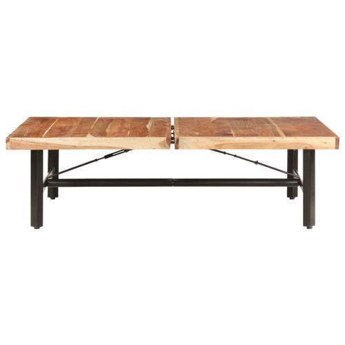 Table basse 142x90x42 cm Bois d'acacia massif - Photo n°3; ?>