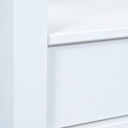 Table basse 2 tiroirs pin massif vernis blanc Prince 115 cm - Photo n°2; ?>