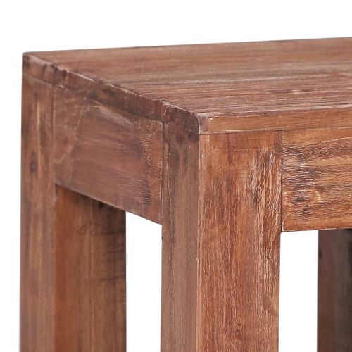 Table basse 30 x 30 x 30 cm Bois de récupération massif - Photo n°3; ?>