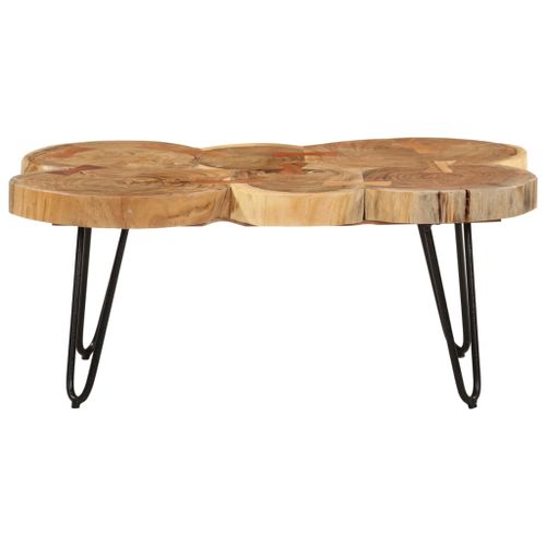 Table basse 36 cm 6 troncs bois d'acacia massif - Photo n°2; ?>