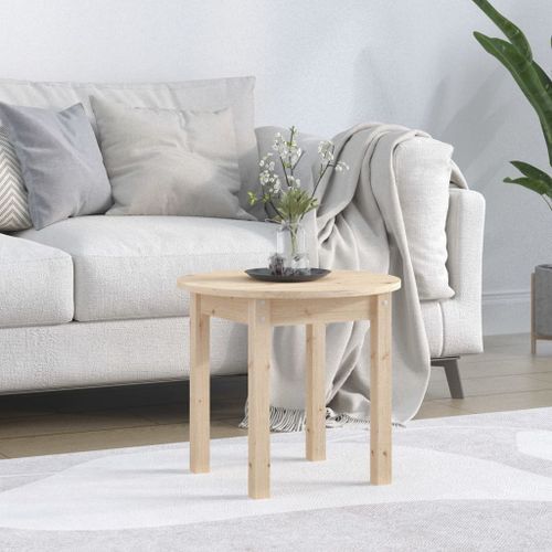 Table basse Ø 45x40 cm Bois massif de pin - Photo n°2; ?>