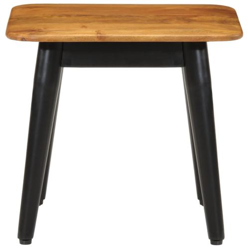 Table basse 45x45x40 cm bois de manguier solide et fer - Photo n°2; ?>