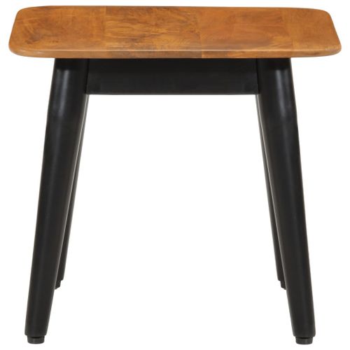 Table basse 45x45x40 cm bois de manguier solide et fer - Photo n°3; ?>